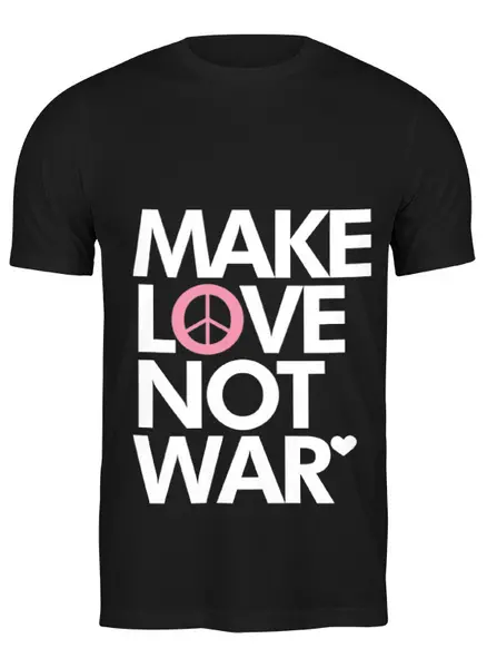Заказать мужскую футболку в Москве. Футболка классическая Make Love Not War от Printio - готовые дизайны и нанесение принтов.