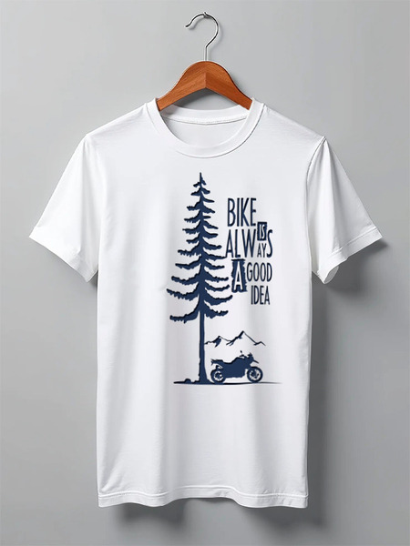 Заказать мужскую футболку в Москве. Футболка классическая Bike Ride от oneredfoxstore@gmail.com - готовые дизайны и нанесение принтов.
