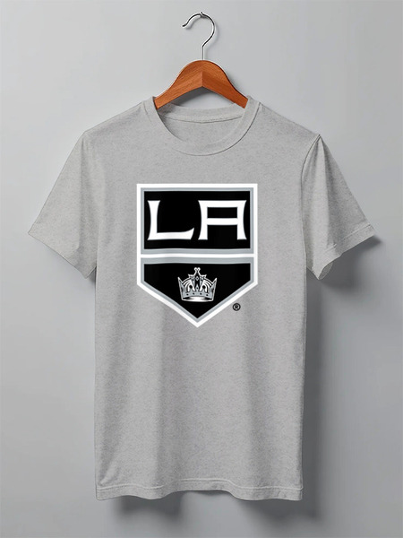 Заказать мужскую футболку в Москве. Футболка классическая Los Angeles Kings / NHL USA от KinoArt - готовые дизайны и нанесение принтов.