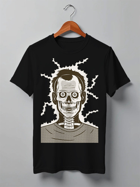 Заказать мужскую футболку в Москве. Футболка классическая Skull Art от Leichenwagen - готовые дизайны и нанесение принтов.