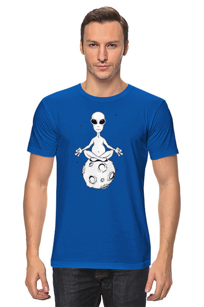 Заказать мужскую футболку в Москве. Футболка классическая Alien relax от skynatural - готовые дизайны и нанесение принтов.