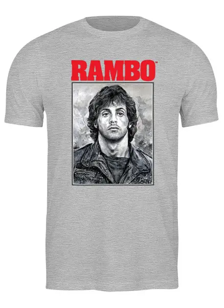 Заказать мужскую футболку в Москве. Футболка классическая Rambo от Leichenwagen - готовые дизайны и нанесение принтов.