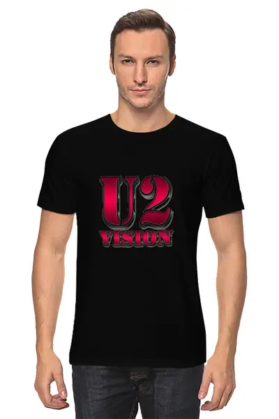 Заказать мужскую футболку в Москве. Футболка классическая рок -группа U2 от Fedor - готовые дизайны и нанесение принтов.