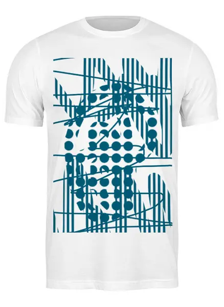 Заказать мужскую футболку в Москве. Футболка классическая абстрактные  линии от basova.juki@gmail.com - готовые дизайны и нанесение принтов.