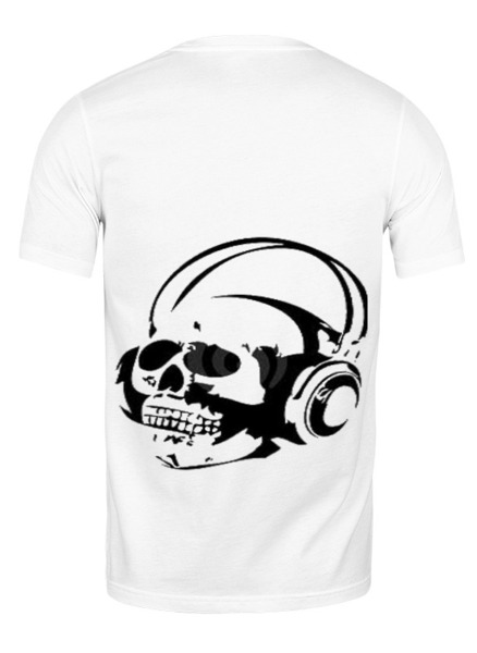 Заказать мужскую футболку в Москве. Футболка классическая dj череп от NAREK - готовые дизайны и нанесение принтов.