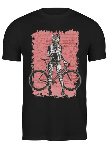 Заказать мужскую футболку в Москве. Футболка классическая Bike Punk  от oneredfoxstore@gmail.com - готовые дизайны и нанесение принтов.