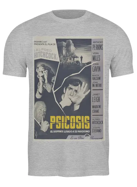 Заказать мужскую футболку в Москве. Футболка классическая Psycho  от KinoArt - готовые дизайны и нанесение принтов.