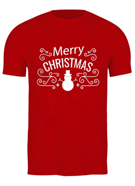 Заказать мужскую футболку в Москве. Футболка классическая Merry Christmas от skynatural - готовые дизайны и нанесение принтов.