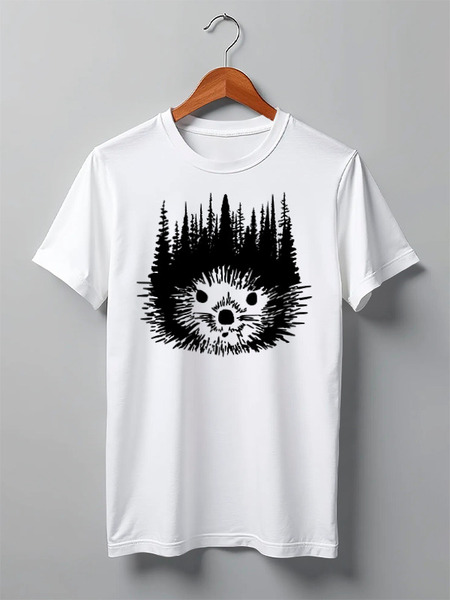 Заказать мужскую футболку в Москве. Футболка классическая Hedgehog от oneredfoxstore@gmail.com - готовые дизайны и нанесение принтов.