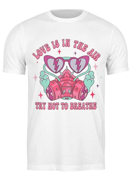 Заказать мужскую футболку в Москве. Футболка классическая Love Mask от Александр Серебренников - готовые дизайны и нанесение принтов.