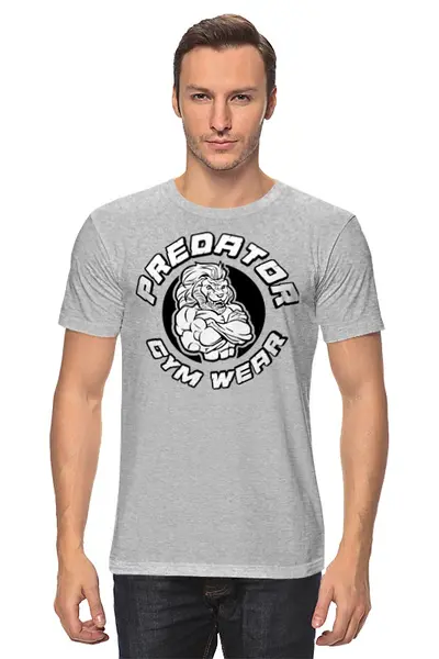 Заказать мужскую футболку в Москве. Футболка классическая Predator Gym Wear от Leichenwagen - готовые дизайны и нанесение принтов.