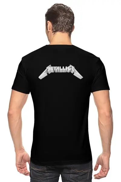 Заказать мужскую футболку в Москве. Футболка классическая Metallica от Leichenwagen - готовые дизайны и нанесение принтов.