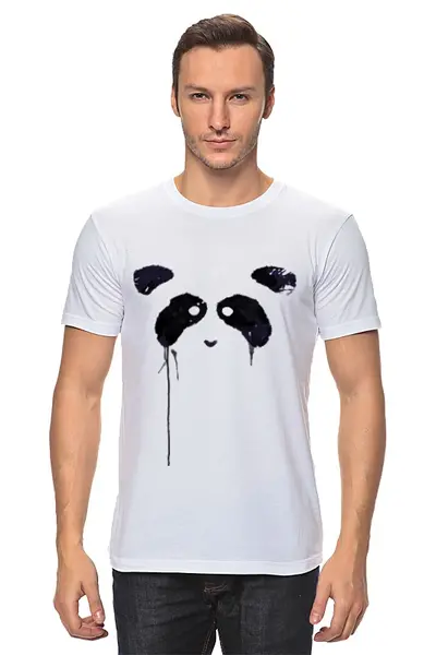 Заказать мужскую футболку в Москве. Футболка классическая Panda от Антонио Венце - готовые дизайны и нанесение принтов.