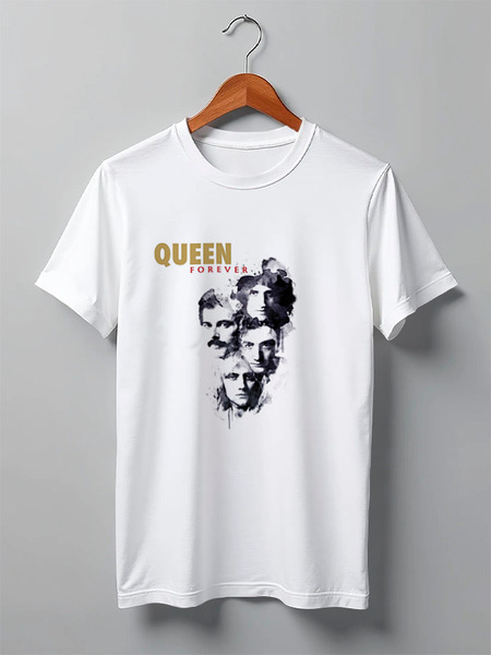Заказать мужскую футболку в Москве. Футболка классическая Queen от Fedor - готовые дизайны и нанесение принтов.