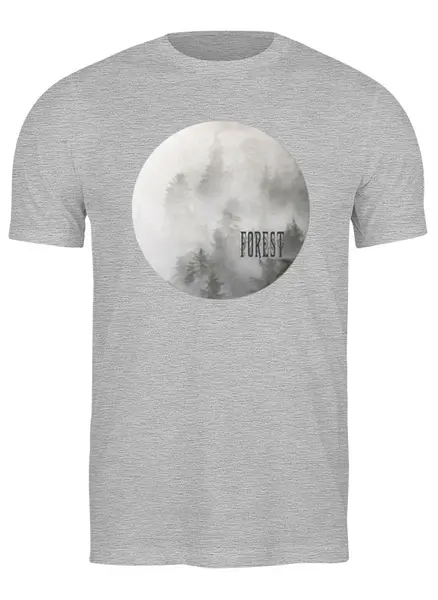 Заказать мужскую футболку в Москве. Футболка классическая Forest от oneredfoxstore@gmail.com - готовые дизайны и нанесение принтов.
