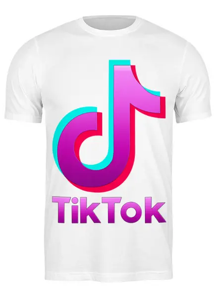 Заказать мужскую футболку в Москве. Футболка классическая TIK TOK (Tik Tok video) от vista12761@rambler.ru - готовые дизайны и нанесение принтов.