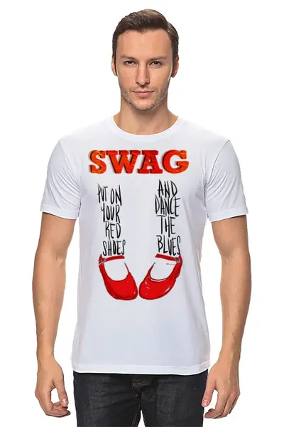Заказать мужскую футболку в Москве. Футболка классическая Swag Art от Leichenwagen - готовые дизайны и нанесение принтов.