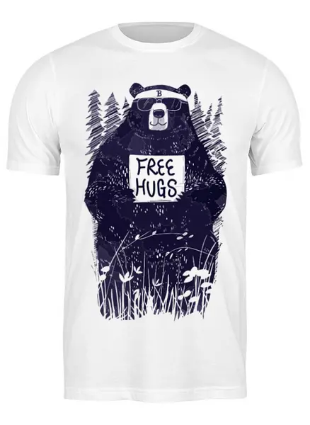 Заказать мужскую футболку в Москве. Футболка классическая Free Hugs от priceless - готовые дизайны и нанесение принтов.