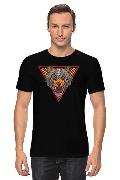 Заказать мужскую футболку в Москве. Футболка классическая  Werewolf от T-shirt print  - готовые дизайны и нанесение принтов.