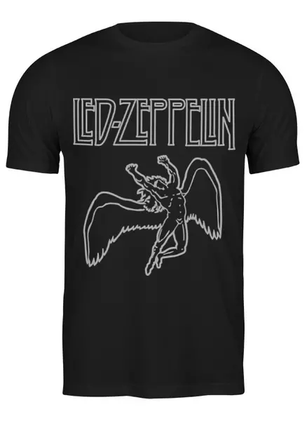 Заказать мужскую футболку в Москве. Футболка классическая Led Zeppelin от geekbox - готовые дизайны и нанесение принтов.