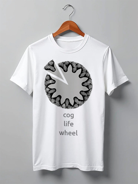 Заказать мужскую футболку в Москве. Футболка классическая Life Cogwheel от gorniiy - готовые дизайны и нанесение принтов.