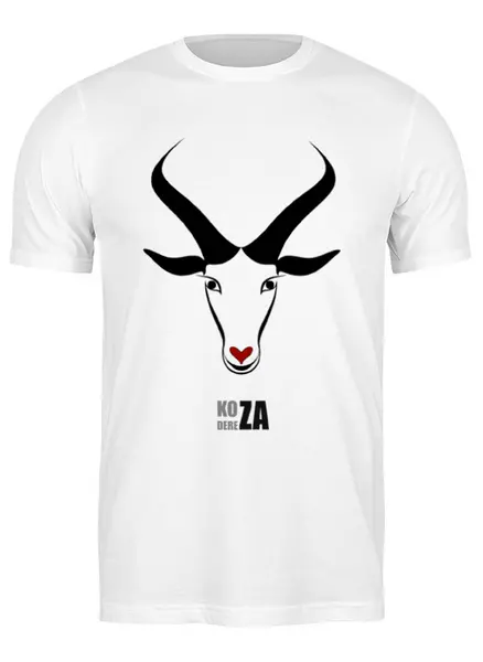 Заказать мужскую футболку в Москве. Футболка классическая Коза-дереза. Символ 2015  от Savara - готовые дизайны и нанесение принтов.