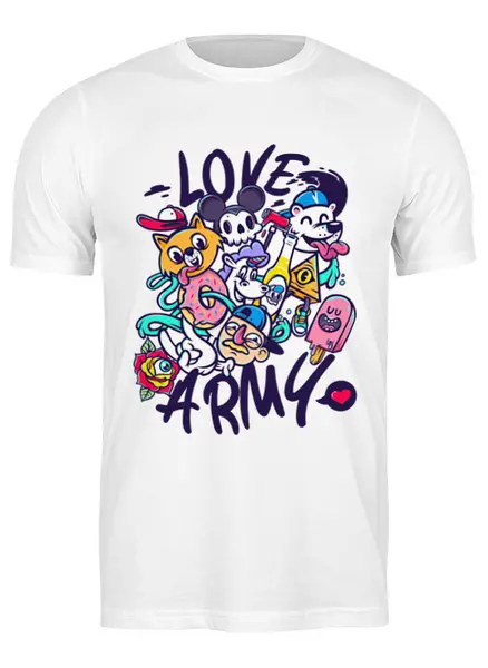 Заказать мужскую футболку в Москве. Футболка классическая ◈Love Army◈ от balden - готовые дизайны и нанесение принтов.