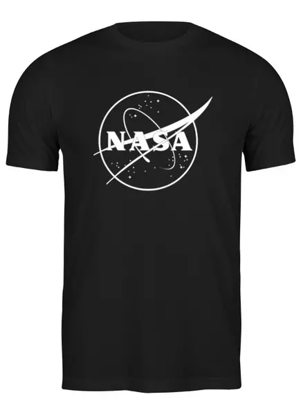 Заказать мужскую футболку в Москве. Футболка классическая NASA  от DESIGNER   - готовые дизайны и нанесение принтов.