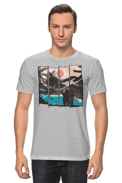 Заказать мужскую футболку в Москве. Футболка классическая Hawaii от oneredfoxstore@gmail.com - готовые дизайны и нанесение принтов.