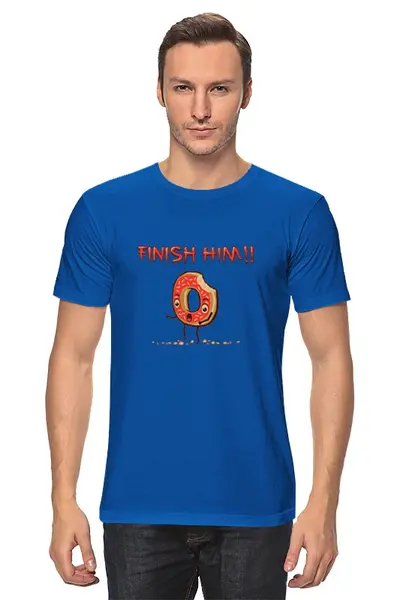 Заказать мужскую футболку в Москве. Футболка классическая Finish Him! (Прикончь Его) от coolmag - готовые дизайны и нанесение принтов.