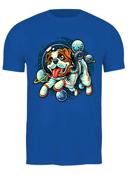 Заказать мужскую футболку в Москве. Футболка классическая Астро пес от T-shirt print  - готовые дизайны и нанесение принтов.