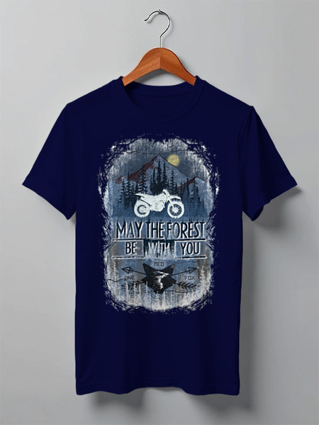 Заказать мужскую футболку в Москве. Футболка классическая May The Forest от oneredfoxstore@gmail.com - готовые дизайны и нанесение принтов.