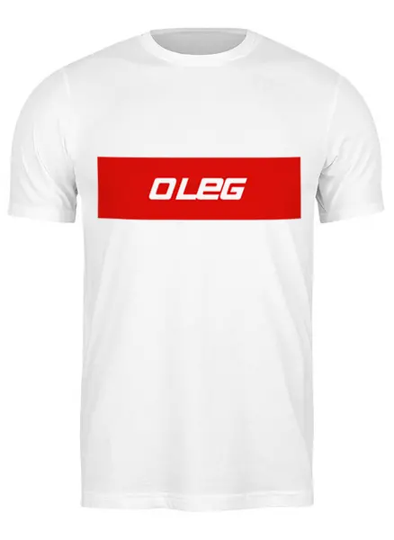 Заказать мужскую футболку в Москве. Футболка классическая  Имя Oleg от THE_NISE  - готовые дизайны и нанесение принтов.