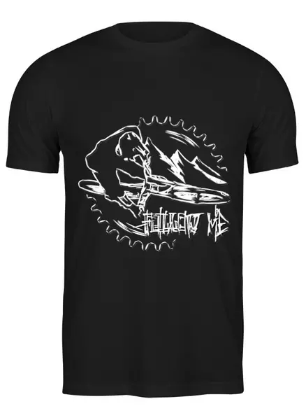 Заказать мужскую футболку в Москве. Футболка классическая MTB Follow Me от oneredfoxstore@gmail.com - готовые дизайны и нанесение принтов.