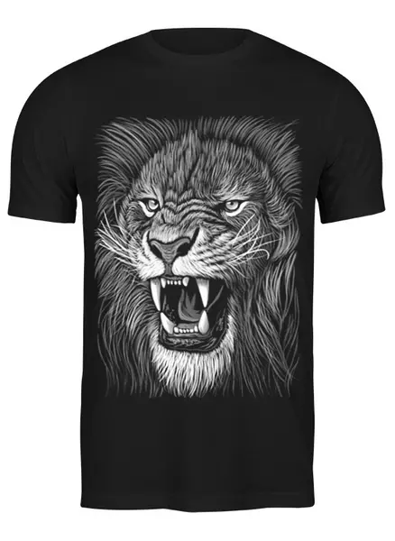 Заказать мужскую футболку в Москве. Футболка классическая Царь зверей от printik - готовые дизайны и нанесение принтов.