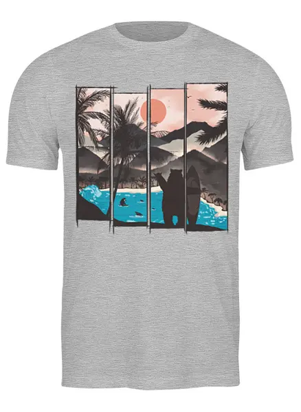 Заказать мужскую футболку в Москве. Футболка классическая Hawaii от oneredfoxstore@gmail.com - готовые дизайны и нанесение принтов.