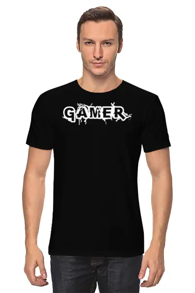 Заказать мужскую футболку в Москве. Футболка классическая Gamer от Leichenwagen - готовые дизайны и нанесение принтов.