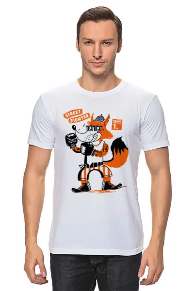 Заказать мужскую футболку в Москве. Футболка классическая Street fighter от Kostya  - готовые дизайны и нанесение принтов.