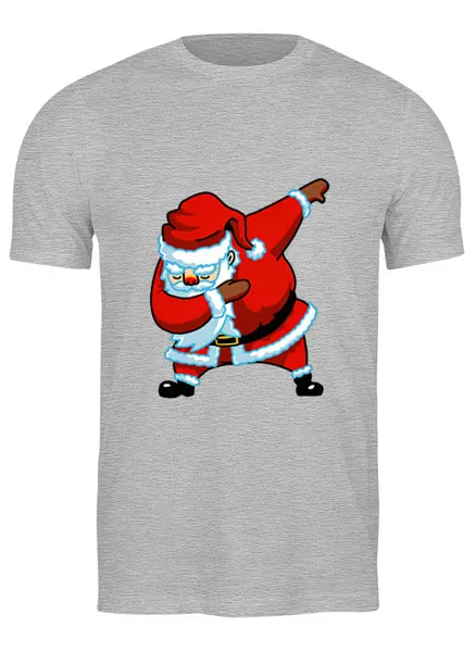 Заказать мужскую футболку в Москве. Футболка классическая Dabbing Santa от skynatural - готовые дизайны и нанесение принтов.
