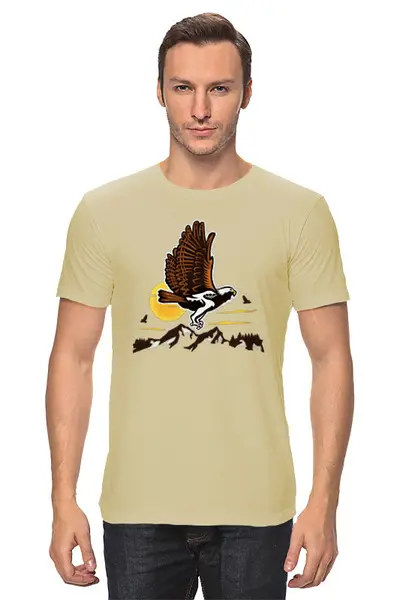 Заказать мужскую футболку в Москве. Футболка классическая Орел  от T-shirt print  - готовые дизайны и нанесение принтов.