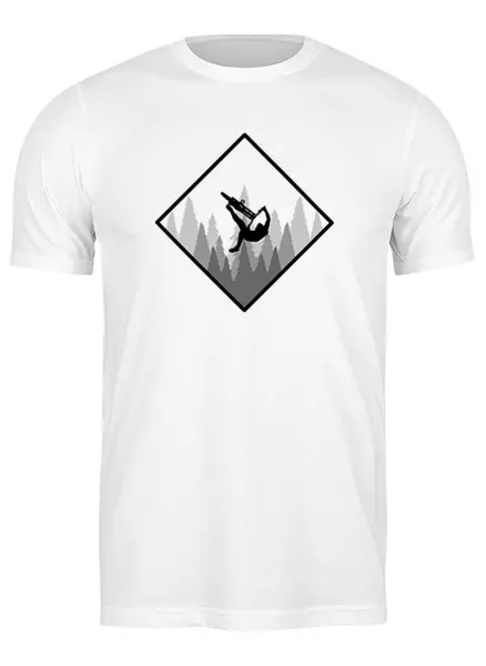 Заказать мужскую футболку в Москве. Футболка классическая Mountain Bike от oneredfoxstore@gmail.com - готовые дизайны и нанесение принтов.