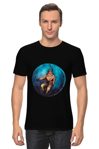 Заказать мужскую футболку в Москве. Футболка классическая Waterlife от Troy - Angel - готовые дизайны и нанесение принтов.