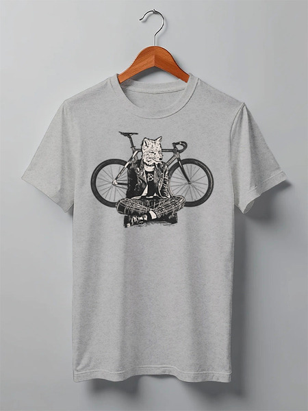 Заказать мужскую футболку в Москве. Футболка классическая Fox Punk Rider от oneredfoxstore@gmail.com - готовые дизайны и нанесение принтов.
