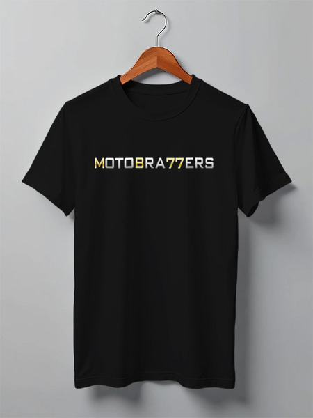 Заказать мужскую футболку в Москве. Футболка классическая MotoBra77ers от anna_antonicuk@mail.ru - готовые дизайны и нанесение принтов.