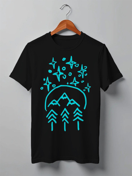 Заказать мужскую футболку в Москве. Футболка классическая Forest от oneredfoxstore@gmail.com - готовые дизайны и нанесение принтов.