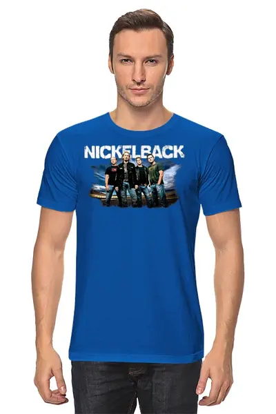 Заказать мужскую футболку в Москве. Футболка классическая Nickelback от balden - готовые дизайны и нанесение принтов.