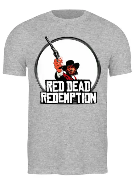 Заказать мужскую футболку в Москве. Футболка классическая Red Dead Redemtion game от Leichenwagen - готовые дизайны и нанесение принтов.