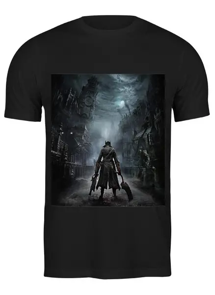 Заказать мужскую футболку в Москве. Футболка классическая Bloodborne от GeekFox  - готовые дизайны и нанесение принтов.