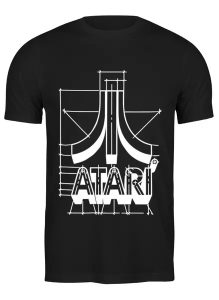Заказать мужскую футболку в Москве. Футболка классическая Логотип АТАРИ - ATARI logo от Мурад Мокран - готовые дизайны и нанесение принтов.