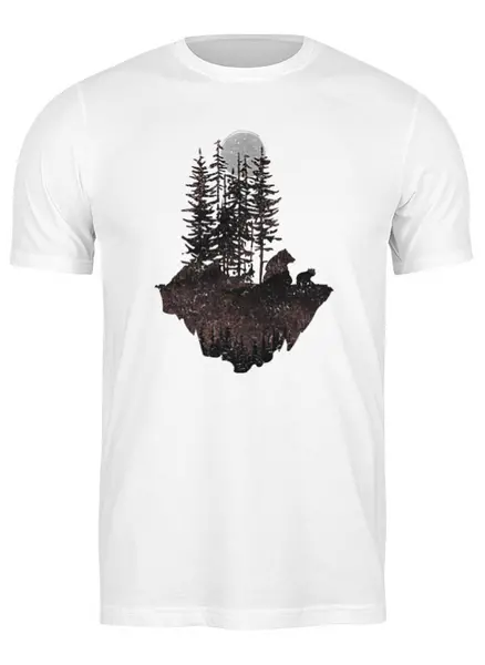 Заказать мужскую футболку в Москве. Футболка классическая Bears and Moon от oneredfoxstore@gmail.com - готовые дизайны и нанесение принтов.